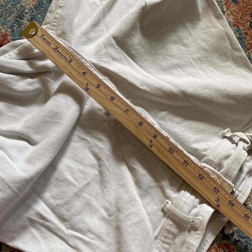 ZARA | high waisted wide leg denim jeans | size 10 white - Picture 5 of 8